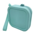 thumbnail image 1 of Compact Storage Pouch Waterproof Silicone Storage Bag with Wrist Strap Square Shape Zipper Closure Portable Earphone Lipstick Cards Storage Pouch, 1 of 8