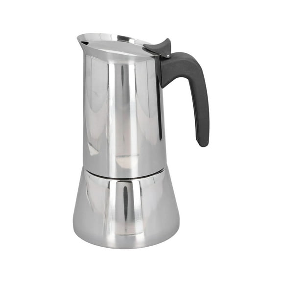 Compact Stovetop Coffee Maker 2/4 Cups with Ergonomic Designs for Gas Electric Induction Cooktops Portable and Durable