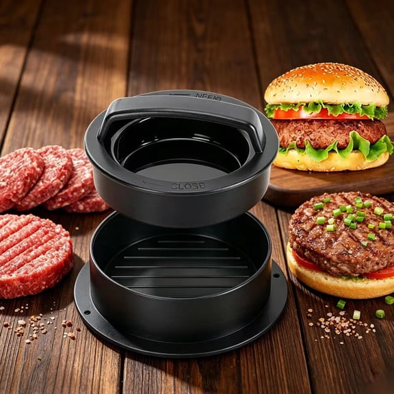Compact Stuffed & Slider Burger Patty Maker, Easy Clean Hamburger Press Tool for BBQ Picnic Party Use