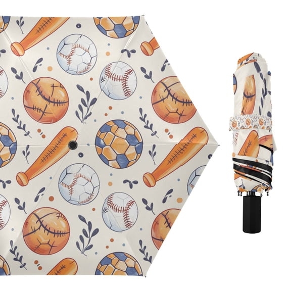 Compact Sun Umbrella Windproof Travel Umbrellas for Rain Strong Portable UV Protection Baseball Bats Soccer Basketball
