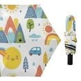 thumbnail image 1 of Compact Sun Umbrella Windproof Travel Umbrellas for Rain Strong Portable UV Protection Car Mountain Sun Tree Rainbow, 1 of 8