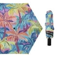 thumbnail image 1 of Compact Sun Umbrella Windproof Travel Umbrellas for Rain Strong Portable UV Protection Colorful Palm Tree, 1 of 8