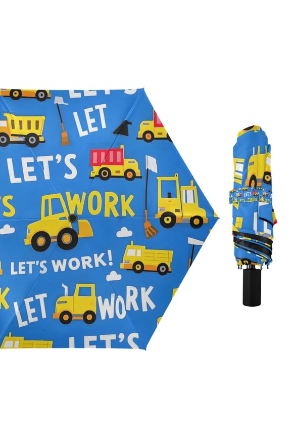 Compact Sun Umbrella Windproof Travel Umbrellas for Rain Strong Portable UV Protection Construction Trucks and Clouds