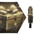 thumbnail image 1 of Compact Sun Umbrella Windproof Travel Umbrellas for Rain Strong Portable UV Protection Golden Gift Box, 1 of 8