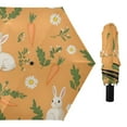 thumbnail image 1 of Compact Sun Umbrella Windproof Travel Umbrellas for Rain Strong Portable UV Protection Rabbit and Carrot, 1 of 8