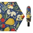 thumbnail image 1 of Compact Sun Umbrella Windproof Travel Umbrellas for Rain Strong Portable UV Protection Yellow Pepper Mushrooms Tomatoes, 1 of 8