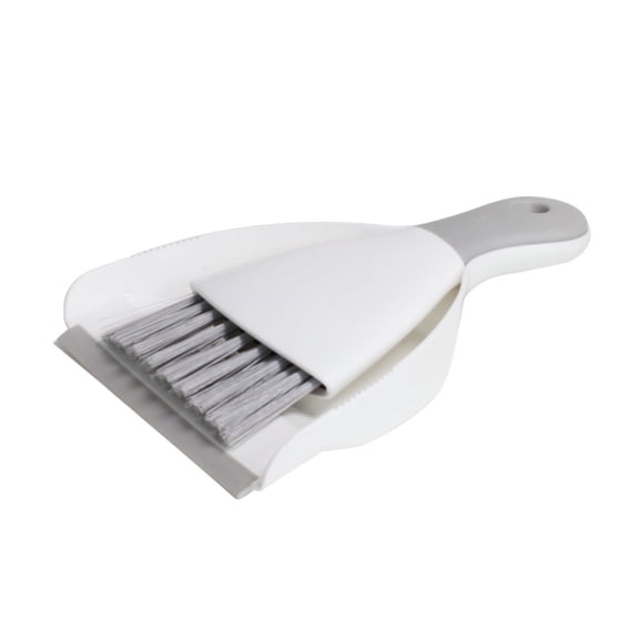 Compact Sweeping Set with Dustpan and Brush, Soft Bristles for Desktop Crevices Dorm Room, Snap Together Storage, Lightweight Home Cleaning Tool