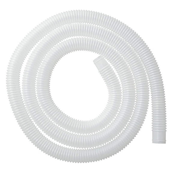 Compact Swimming Pool Vacuum Hose 10ft Flexible Suction Pipe for Manual Pool Cleaners and Spas Self-Floating Replacement Hose for Small Above Ground Pools 32mm Diameter Piping，White