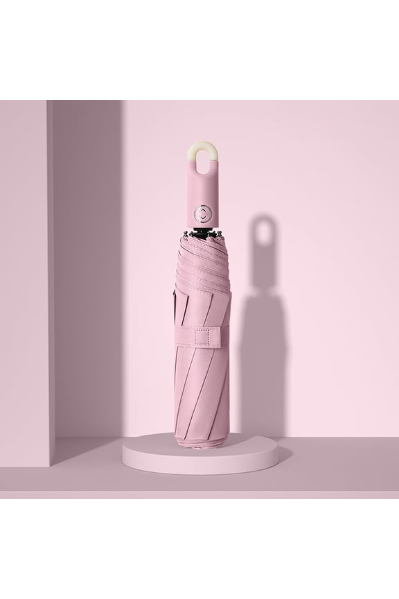 Compact Three Fold Automatic Opening and Closing Buckle Umbrella - Folding Design for Convenience and Portability