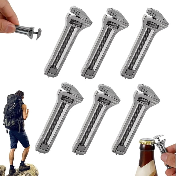 Compact Titanium Multitool,Portable Mini Multitool Wrench, 2026 New Portable Keychain Multitools for Travel Hiking Fishing, Bottle Opener and Nail Puller