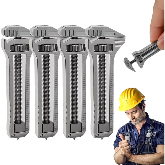 Compact Titanium Multitool Wrench,Multifunctional Adjustable Wrench Alloy Tool, Mini Portable Bottle Opener, For Outdoor Camping Hiking Backpacking Repairing