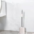 thumbnail image 1 of Compact Toilet Bowl Brush with Holder, Bathroom Toilet Cleaner Brush Set, 360° Deep Cleaning Toilet Scrubber for Bathroom Organization, Strong Bristles and Space Saving Storage, 1 of 6
