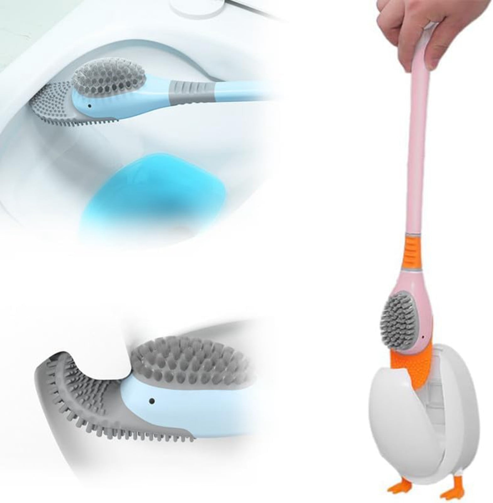 Compact Toilet Brush & Plunger Holder Set, Toilet Bowl Cleaner,Space ...