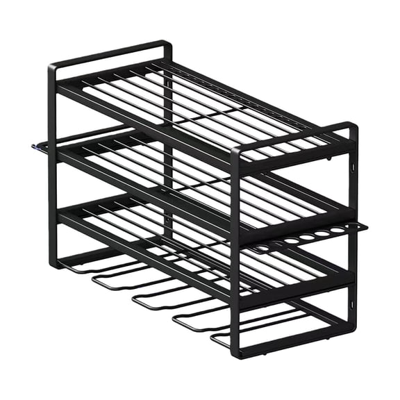 Compact Tool Holder Wall Mounted Multiple Storage Garage Truck Easy Install Steel Construction