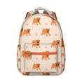 thumbnail image 1 of Compact Travel Backpack with Artistic Puppy and Dog Bone Patterns Lightweight School Bag Cute Small Backpack for School Pet Fans, 1 of 6