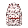 thumbnail image 1 of Compact Travel Backpack with Cherry Print Design, Cute Red Fruit Pattern, Lightweight School Bag for Daily Use, 1 of 6
