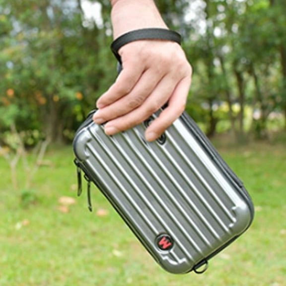 Compact Travel Case for DJI Osmo Pocket 3 - Bigcan Hard Shell Storage Bag with Shoulder Strap and Wrist Lanyard, Water-Resistant Organizer for Action Camera Accessories