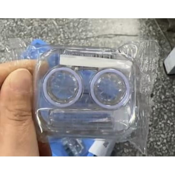 Compact Travel Contact Lens Case Holder - Leak Proof Plastic Storage Box for Daily Trips Gym, Portable Double Lens Organizer with Clear View