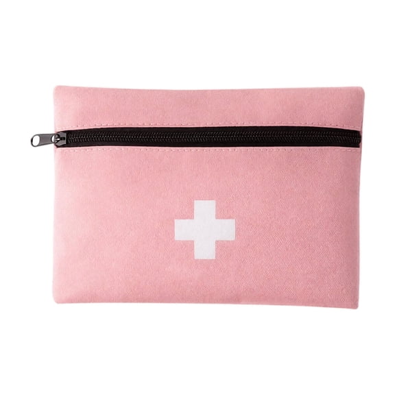 Compact Travel First Aid Kits | Pink Empty First Aid Bag for Travel, Home, Car, Camping | Portable Mini First Aid Kit for Emergency Use