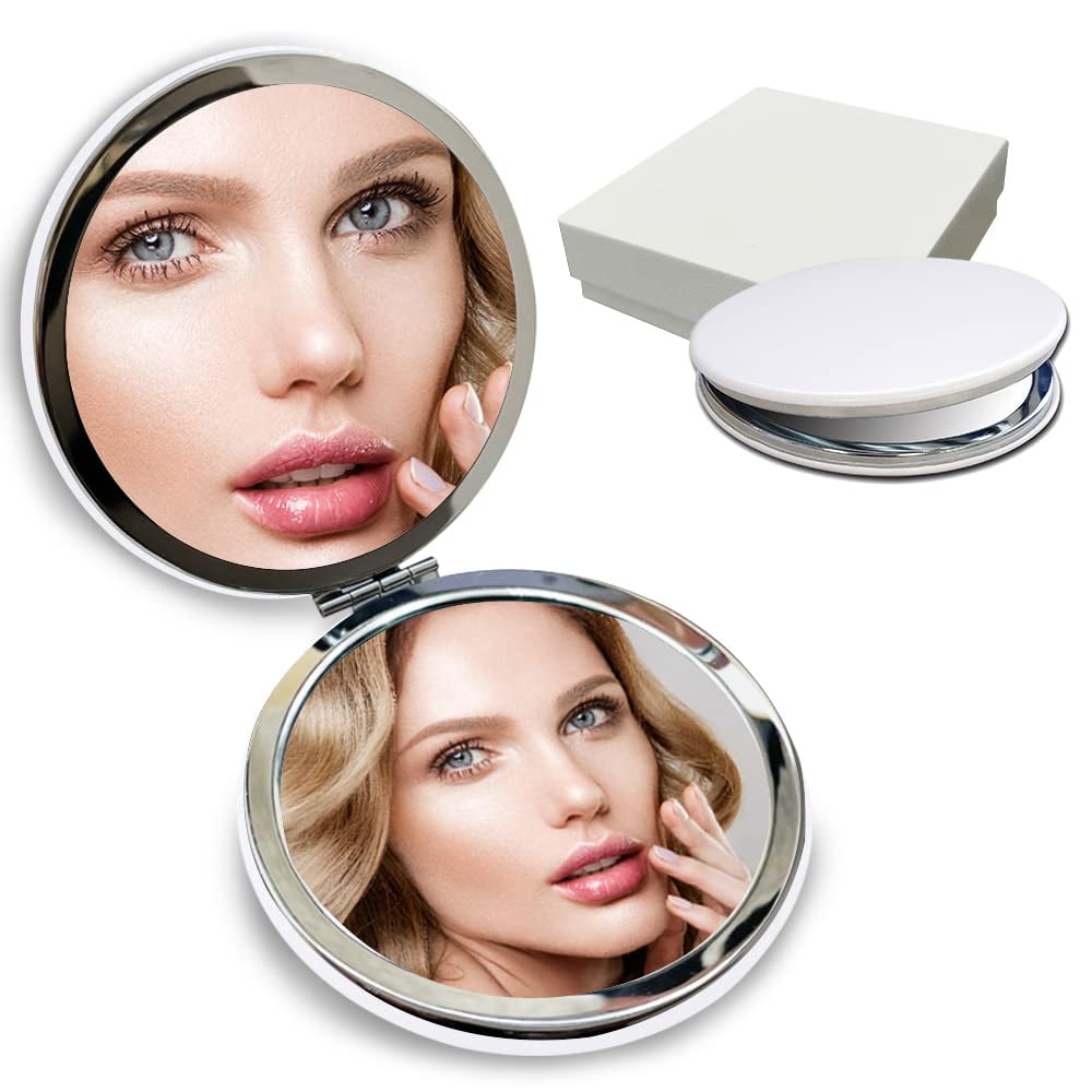 Luxury Crystal Makeup Mirror Personalized Gift Folding Mirror Mini Compact  Makeup Cosmetic Two-side Folding Mirrors Custom gifts
