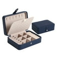 thumbnail image 1 of Compact Travel Size Jewelry Storage Box In Classic Navy, 1 of 1