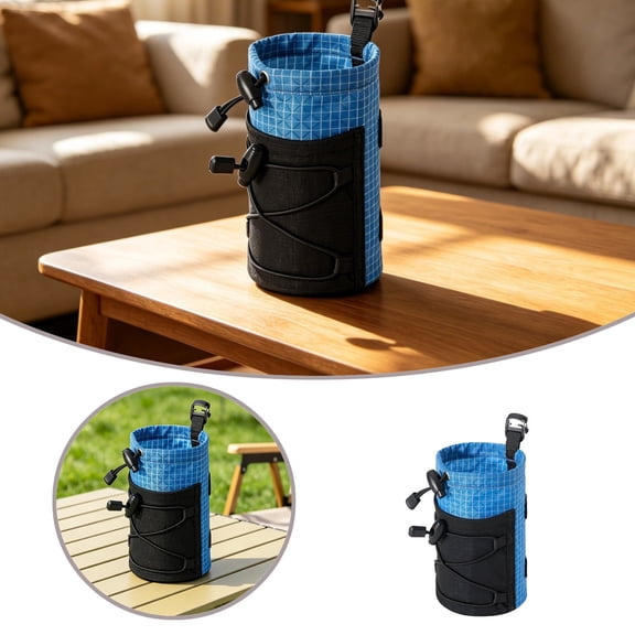 Compact Travel Water Bottle Holder Hydration Lightweight Pouch Secure Strap Leak Proof Design Cylindrical Shape Hiking Gear Effort Saving Outdoor Adventure