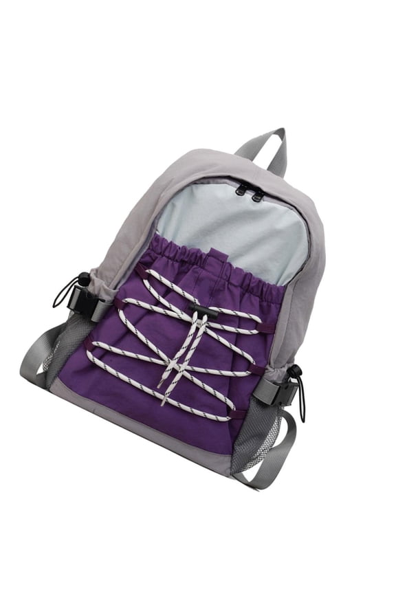 Compact Trekking Backpack With Ventilated Back Panel And Multiple Storage Pockets