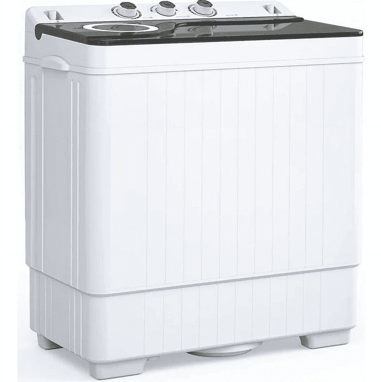 KUPPET Compact Twin Tub Portable Mini Washing Machine 26lbs Capacity
