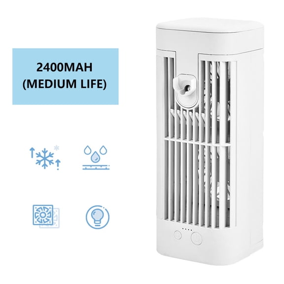 Compact USB Air Cooler, Household Spray Refrigeration Conditioning for Desk Use Featuring Quiet Operation, Night Light, and Three Adjustable Speeds for Comfortable Cooling
