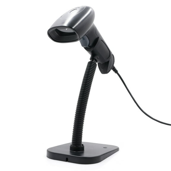 Compact USB Barcode Scanner, Handheld Wired Bar Code Reader with Stand for MacOS and Android