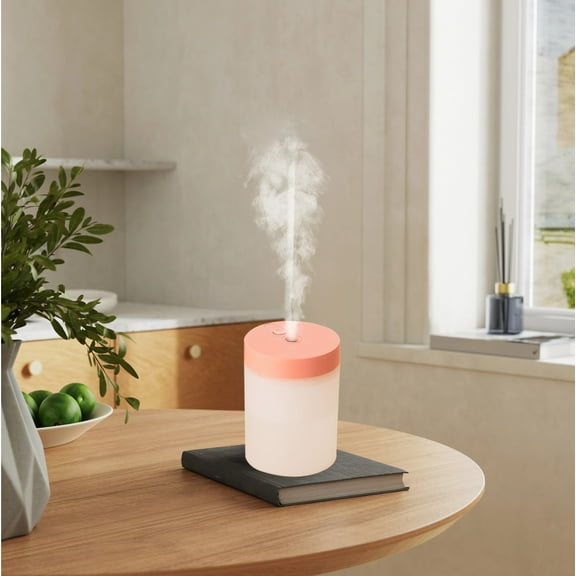 Compact USB Humidifier for Bedroom and Home, Quiet Cool Mist with Easy Cleaning, Powerful Mist Output to Relieve Dry Skin, Nasal Congestion, and Promote Better Sleep and Health