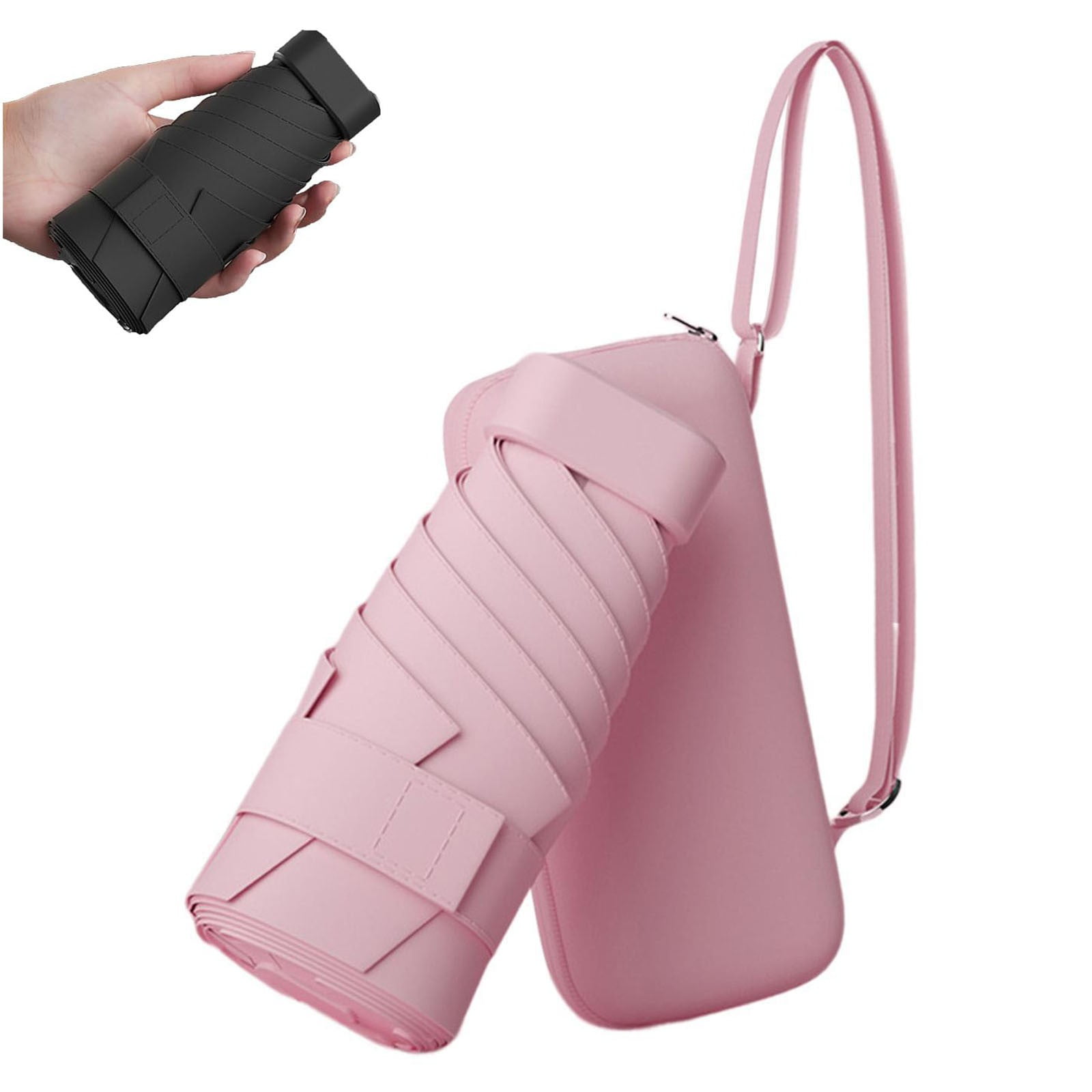 Compact Umbrella Lightweight Compact Sun Parasol With Case Tiny Pocket ...