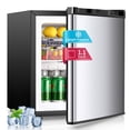thumbnail image 1 of Compact Upright Freezer, fohere 1.1 cu.ft Countertop Mini Freezer with Reversible Door and 7 Adjustable Temperature, for Home/Apartment/Office, Silver, 1 of 7