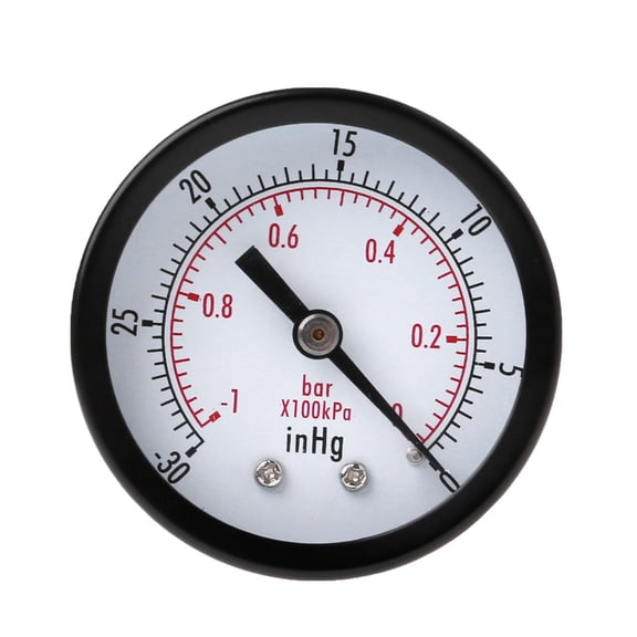 Portable 50mm Size Pressure Gauge 1/4" BSPT Thread Vacuum Manometer 0~-30inHg 0~-1bar Measuring Liquid Gas Pressure
