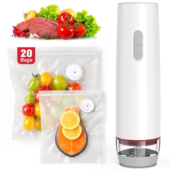 BoxLegend Compact Vacuum Sealer for Food,Powerful Handheld Vacuum Sealer Machine with 20 Reusable Vacuum Sealer Bags