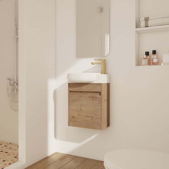 Compact Vanity | Smooth Sink Surface & Soft - Closing Doors | Bathroom