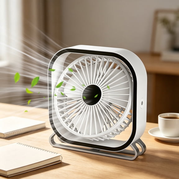 Compact Versatile Multi-Angle Desk Fan with USB Charging Port, Ultra-Silent Quiet FanDesktop, Lightweight Table Fans for Home Travel Daily Cooling Comfort