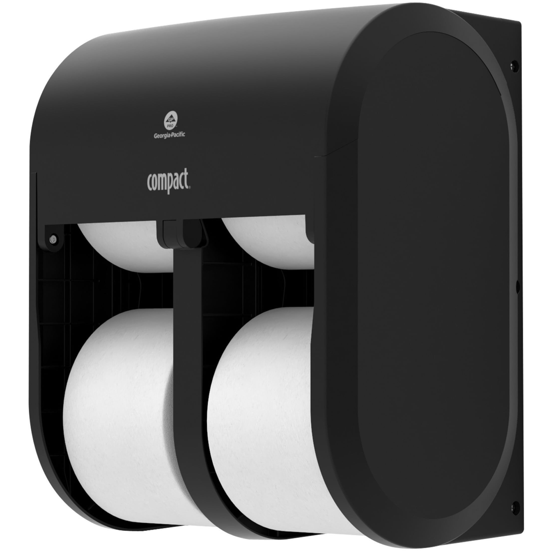 Georgia-Pacific Compact Vertical 4-Roll Tissue Dispenser, Translucent Smoke