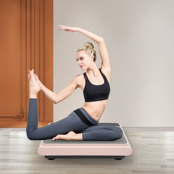 Compact Vibration Plate  Adjustable Speed 1-99, 5 Vibration Modes, Bluetooth, Colorful Lights, Remote Control, Ergonomic, Low Noise for Home or Office Use