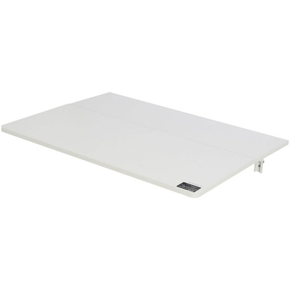 Compact Wall Mount Drop Leaf Table, 31.5 Inch Fold Down Desk in White, Space Efficient Floating Shelf Desk for Small Home Office, Kitchenette, Laundry, Craft Station