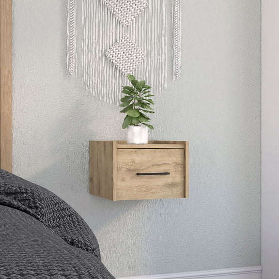 Compact Wall Stand, One Drawer Storage / Practical for Bedroom or Living Room