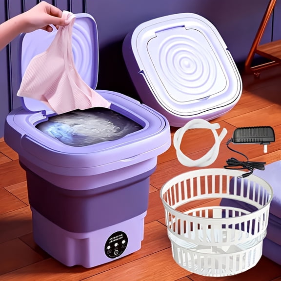 Compact Washing Machine, Portable Mini Washer for Home Travel, Space-Saving Easy Storage, Ideal for Lingerie, Socks  Personal Items, Perfect Mother's Day Gift for Mom