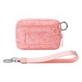 thumbnail image 1 of Compact Waterproof Wristlet Wallet for Women, Mini Zip Card Case with Clear ID Window Zipper Coin Purse Makeup Bag, Lightweight Portable Keychain Wallet (C), 1 of 9