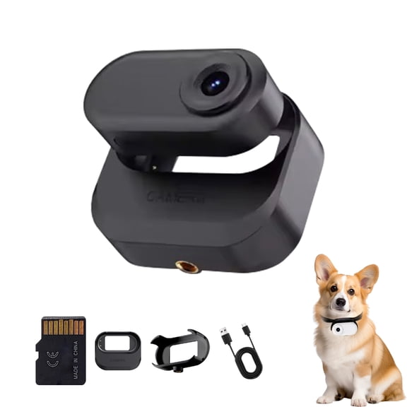 Compact Wearable Action Camera 12MP Photo 1080F Video Build In LCD Screen Case PC Webcam Compatible Cycling Pet