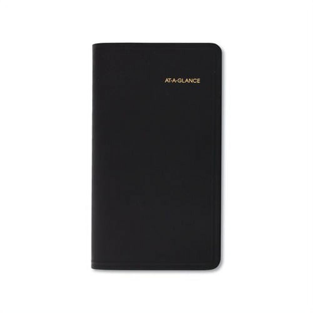 Compact Weekly Appointment Book 6.25 x 3.25, Black, 2022
