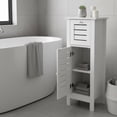 thumbnail image 1 of Evideco Santorin Collection Freestanding Bathroom Storage Cabinet with Drawer and Vented Door, White, 1 of 9