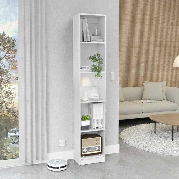 Compact White Xs Bookcase - And Stylish Shelf In Keeps ' Rooms Neat