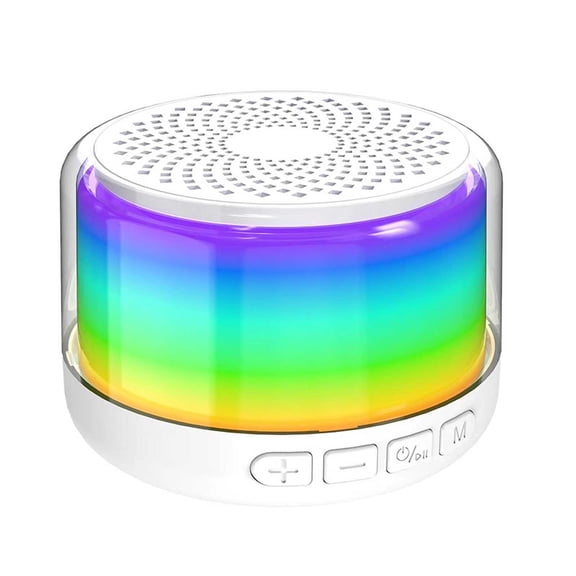 Compact Wireless Bluetooth Speaker With Multicolor Lights, IPX Splash Resistant, Up To 10W Stereo, Long Playtime, Dual Pairing, AUX And USB, Built‑In Mic, Party‑Ready Outdoor Indoor Mini Sound System