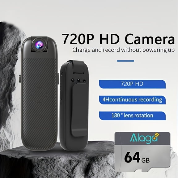 Compact Wireless Cycling Surveillance Camera - Personal Life Recording Gadget, 720P High Definition, Exceptional Infrared Night Vision, 2.4G Wi-Fi, Compatible with App Cloud Storage/Sd Card