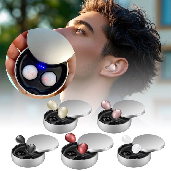 Compact Wireless Headset Micro Miniature Sports Earphones with Portable Charging
